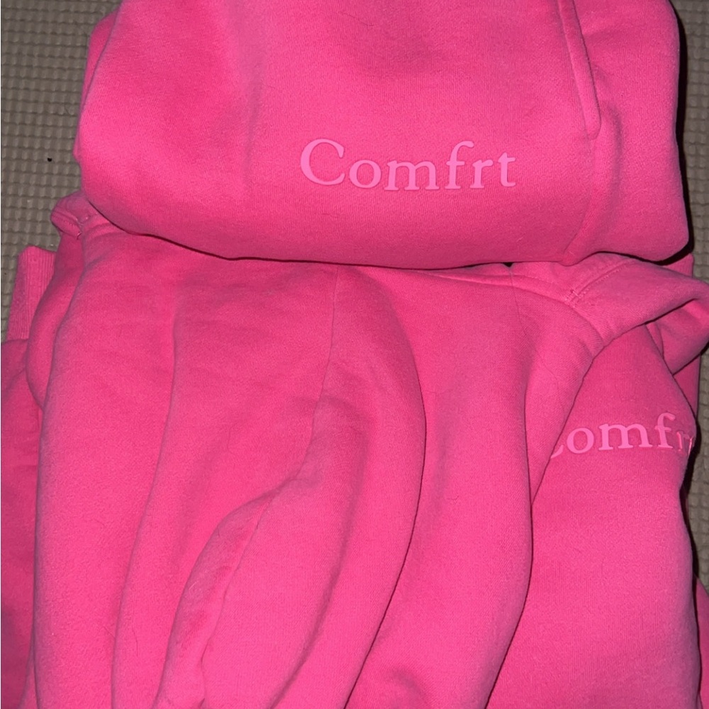 Hot Pink Comfrt Hoodie and sweats set